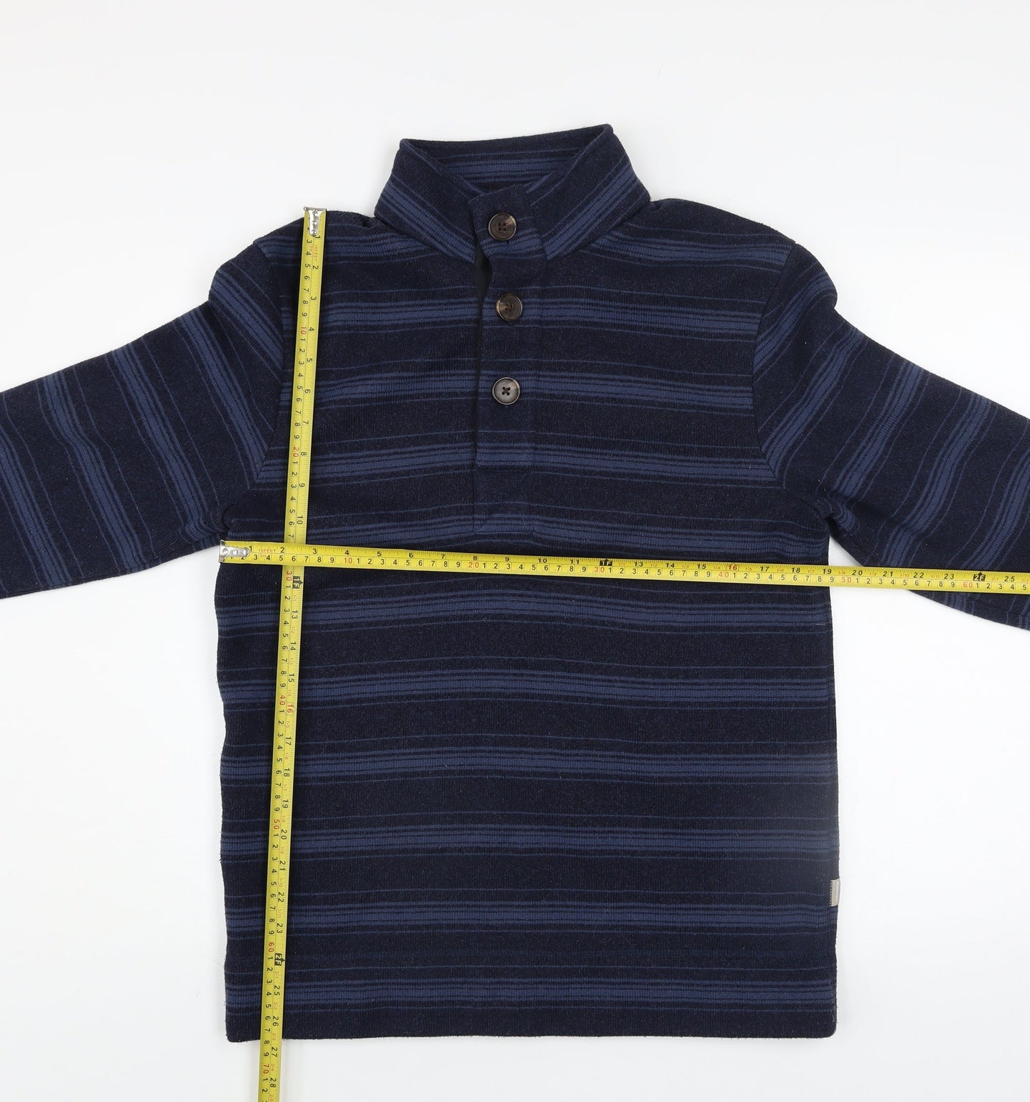 Mens UK S Regular Rohan Blue Henley Sweatshirt