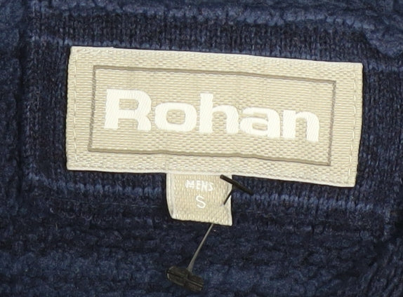 Mens UK S Regular Rohan Blue Henley Sweatshirt
