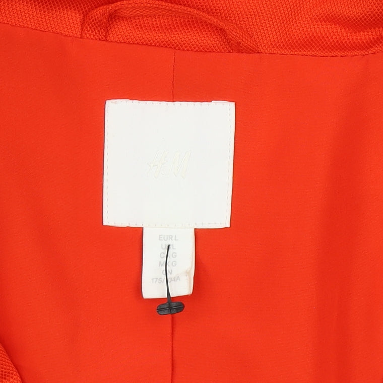 H&M Women’s Orange Linen Blend Blazer Jacket Size 14