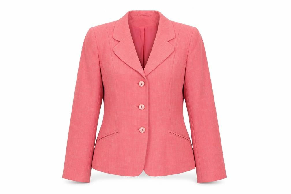 Eastex Women's Pink Linen Blend Blazer Jacket Size 10
