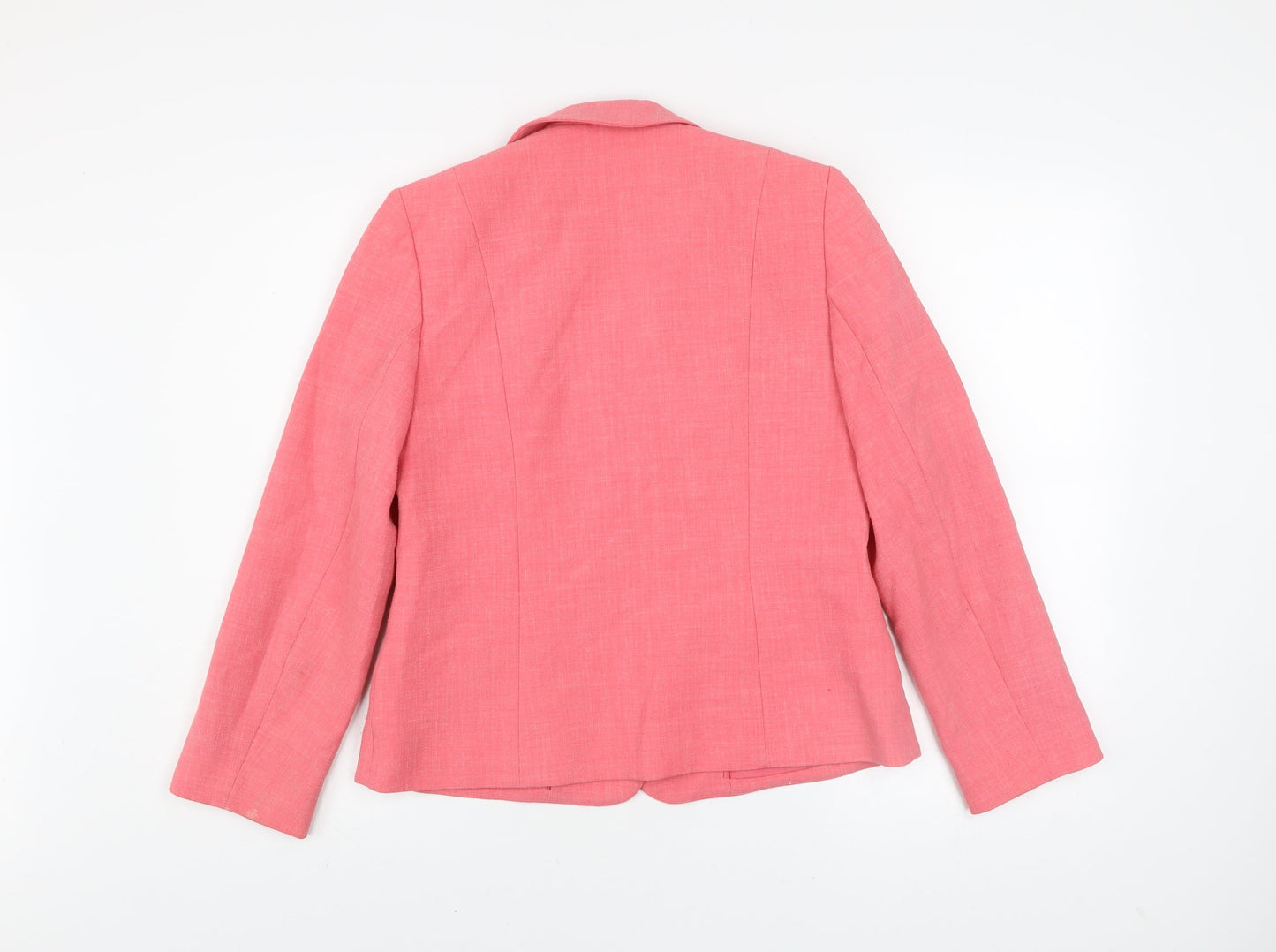 Eastex Women's Pink Linen Blend Blazer Jacket Size 10