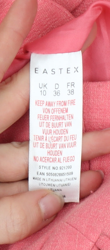 Eastex Women's Pink Linen Blend Blazer Jacket Size 10