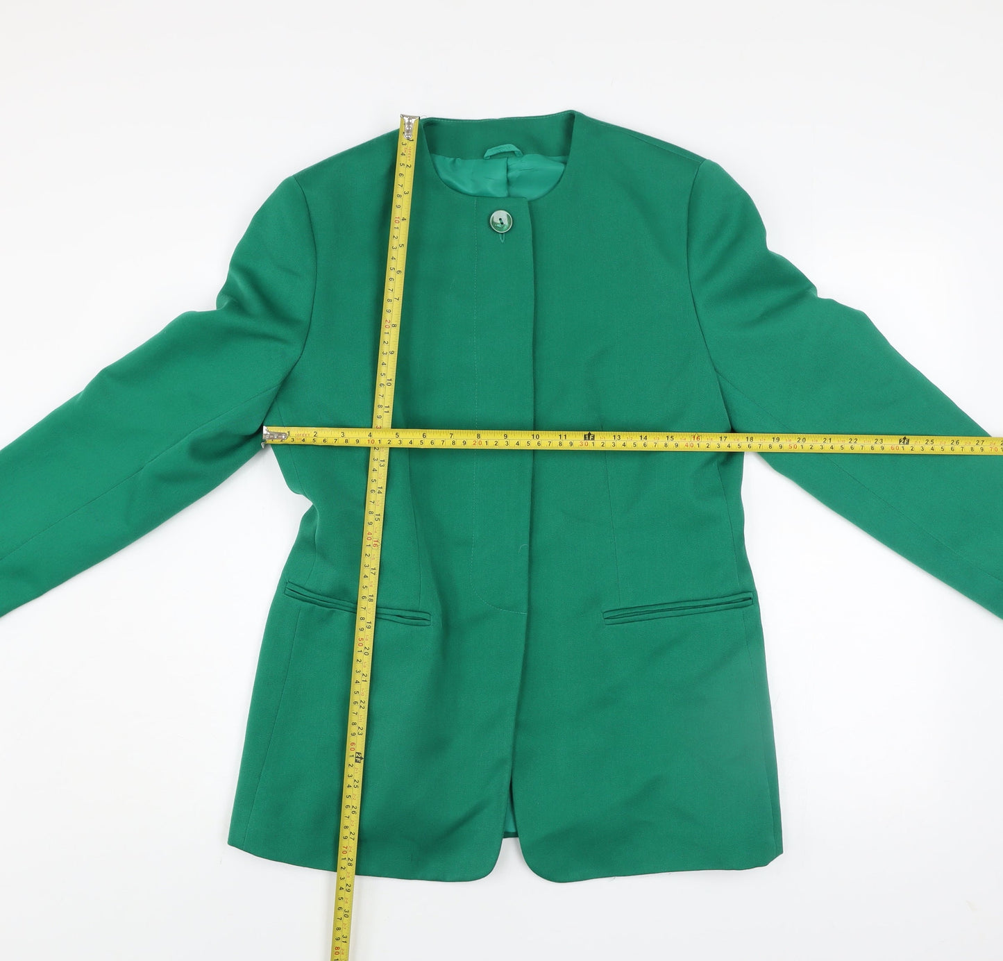 Hamells Women's Green Blazer Size 12 Lined Formal Jacket