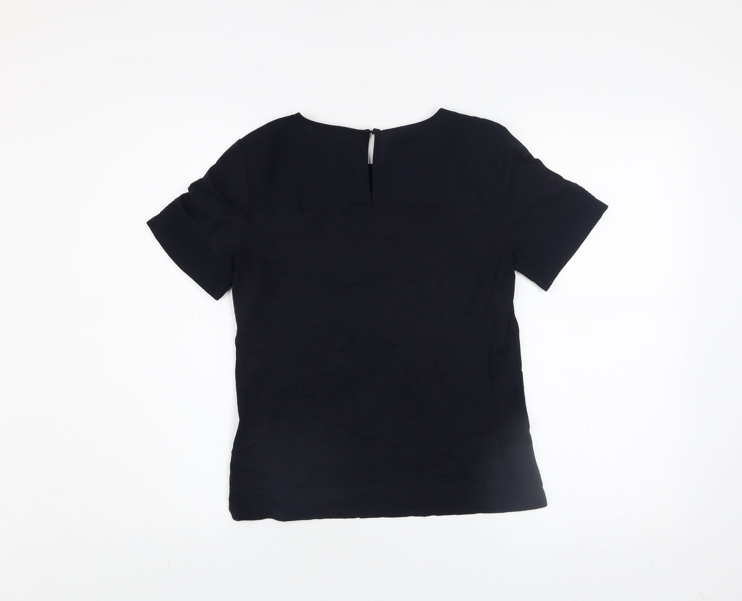 Hobbs Women's Blue Short Sleeve Blouse XS Lightweight Work Top