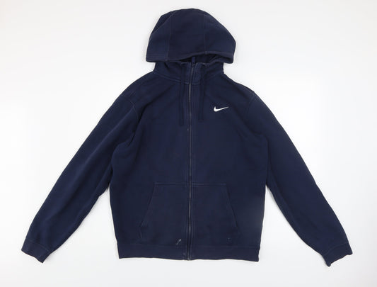 Nike Men's Blue M Full Zip Hooded Basic Jacket