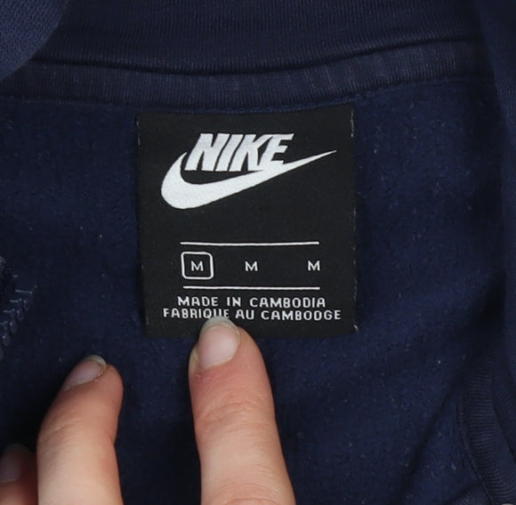 Nike Men's Blue M Full Zip Hooded Basic Jacket
