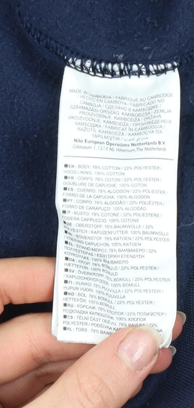 Nike Men's Blue M Full Zip Hooded Basic Jacket