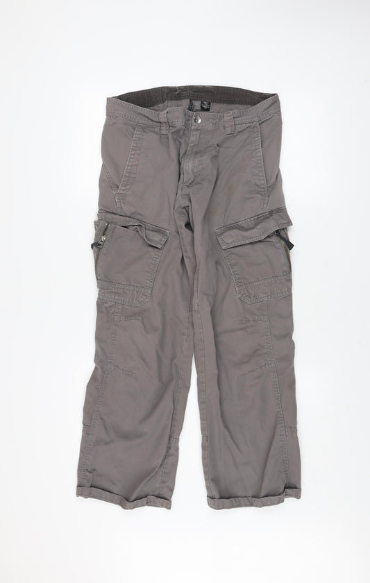 Helly Hansen Men's Grey Cargo Trousers Size 32 Regular Fit Cotton