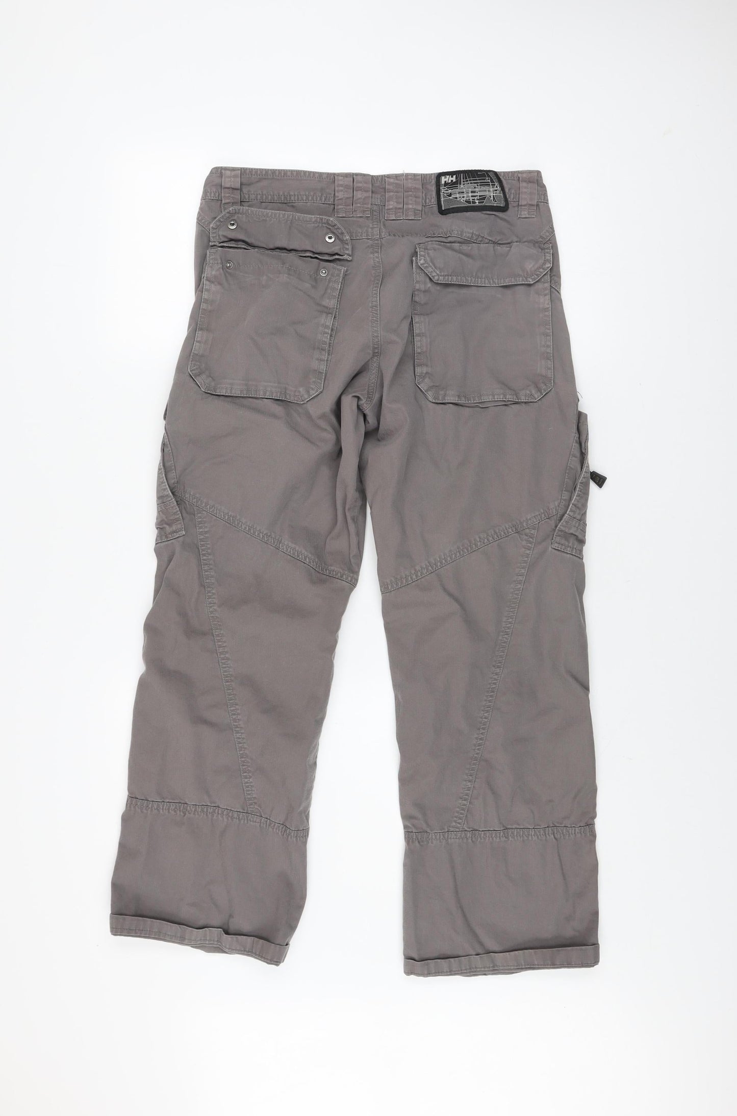 Helly Hansen Men's Grey Cargo Trousers Size 32 Regular Fit Cotton