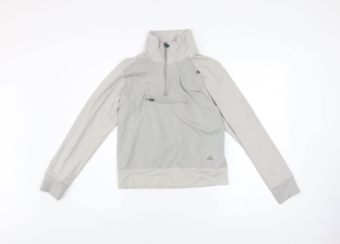 Adidas Women’s Grey 1/4 Zip Pullover Sweatshirt Size 10