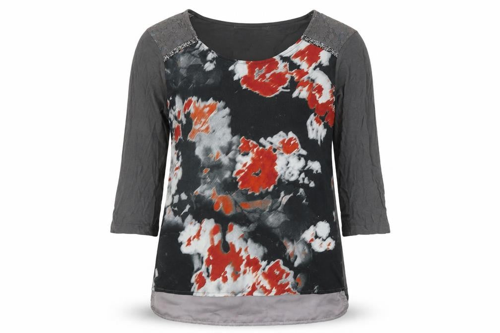 Passport Womens Multicoloured Floral Tunic Blouse Size 12