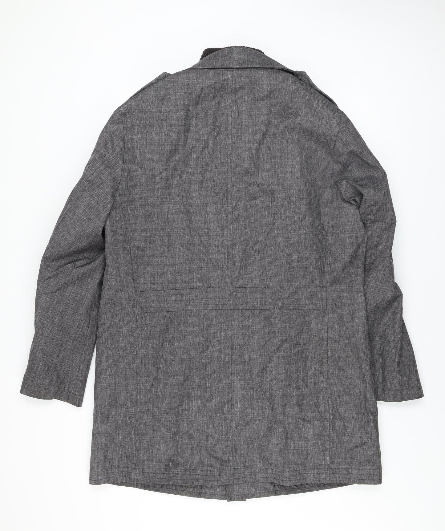 Rocha John Rocha Men's Grey Mid-Length Overcoat M Classic Workwear Style