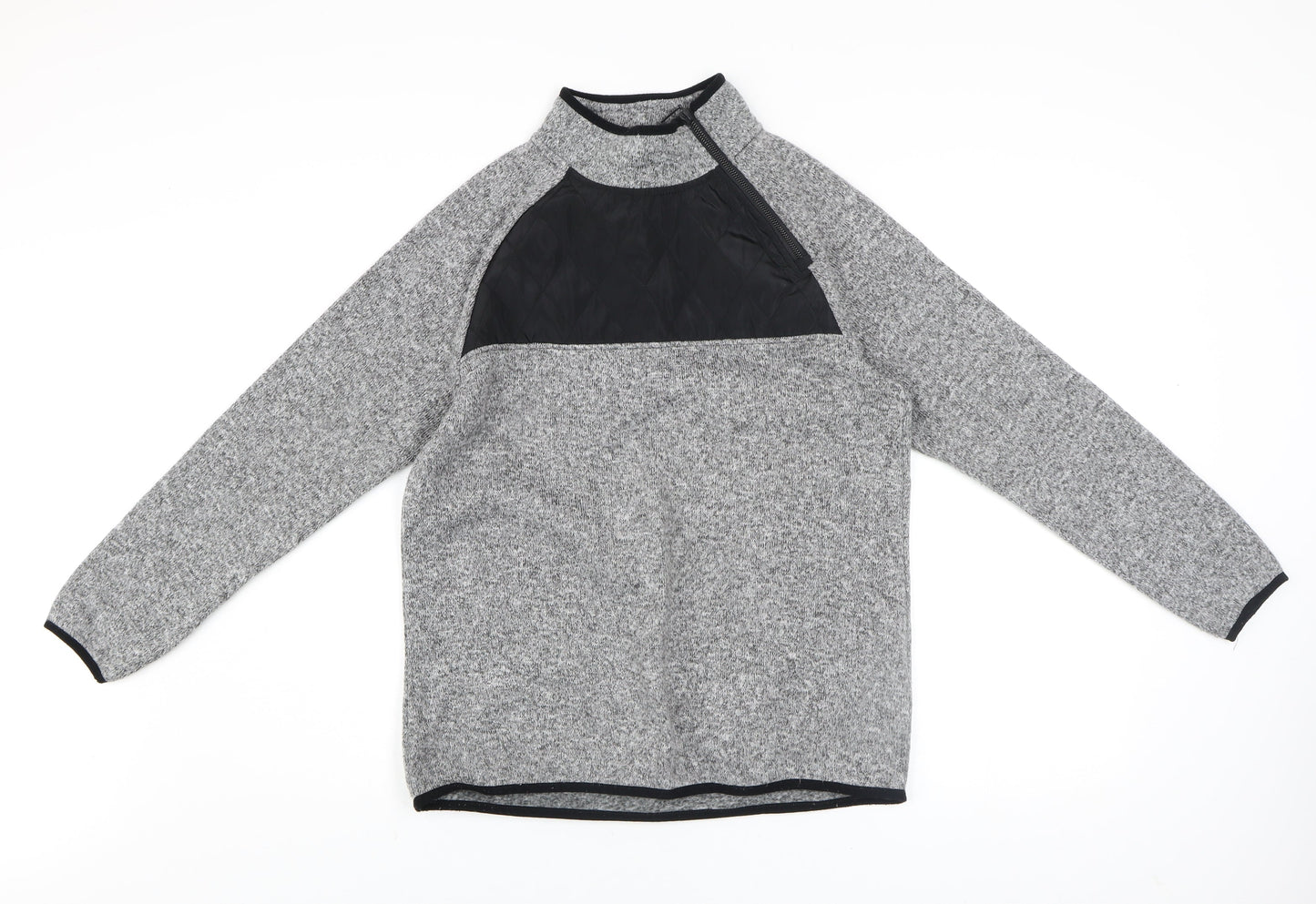 St. Bernard for Dunnes Stores Men's Grey 1/4 Zip Pullover Sweatshirt M