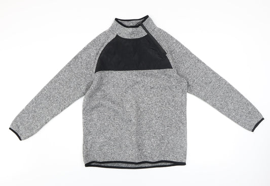 St. Bernard for Dunnes Stores Men's Grey 1/4 Zip Pullover Sweatshirt M