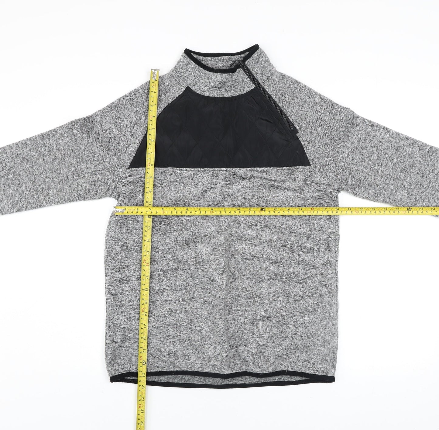 St. Bernard for Dunnes Stores Men's Grey 1/4 Zip Pullover Sweatshirt M