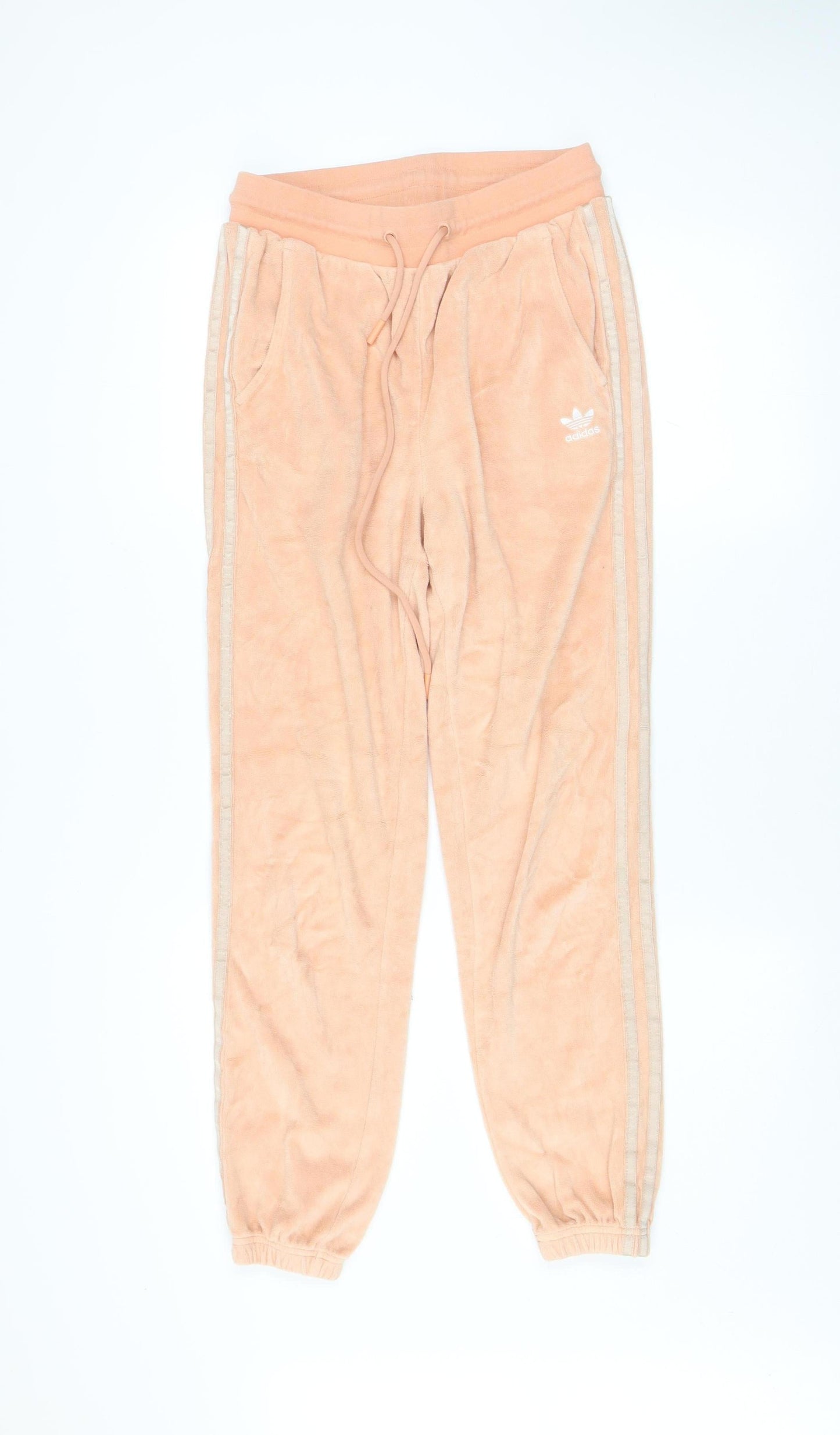 adidas Women's Peach Velour Jogger Trousers Size 8