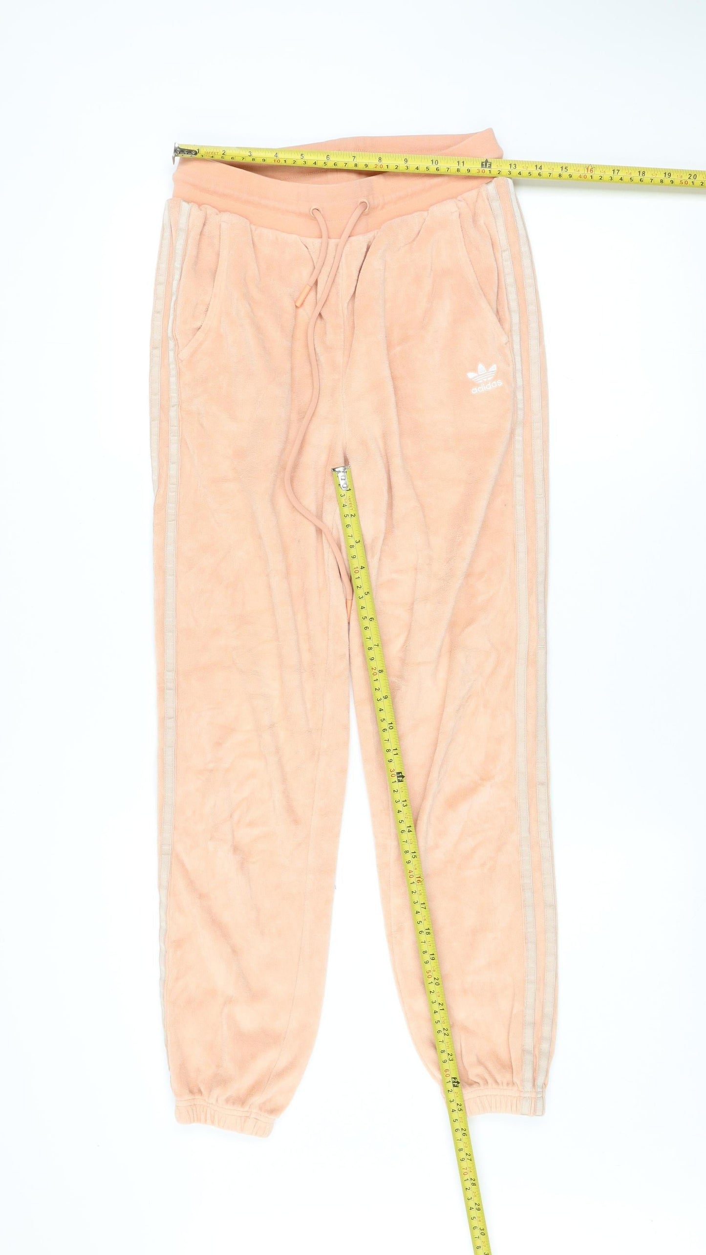 adidas Women's Peach Velour Jogger Trousers Size 8