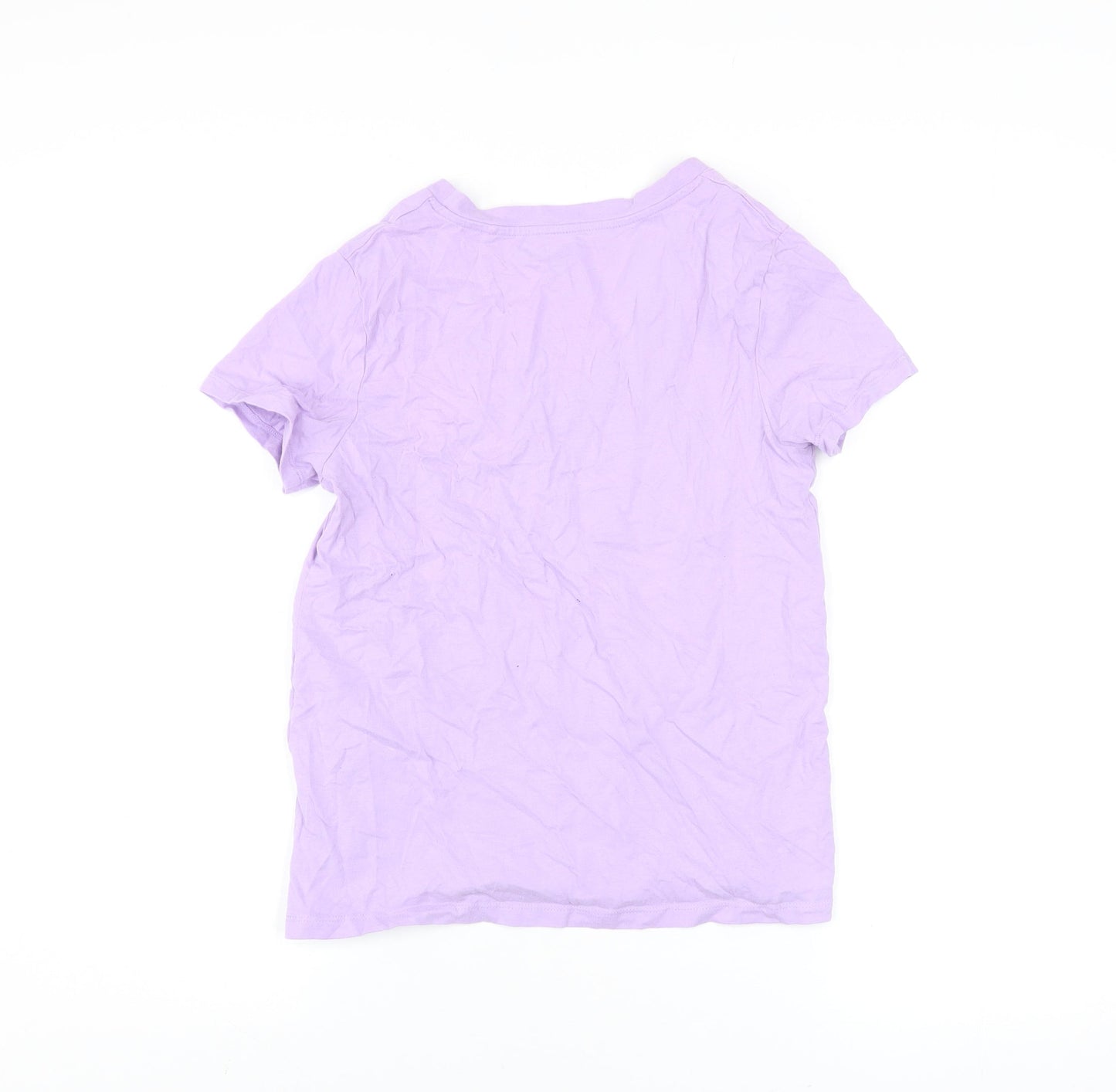 Levi's Women's Purple Cotton V-Neck Short Sleeve T-Shirt XS