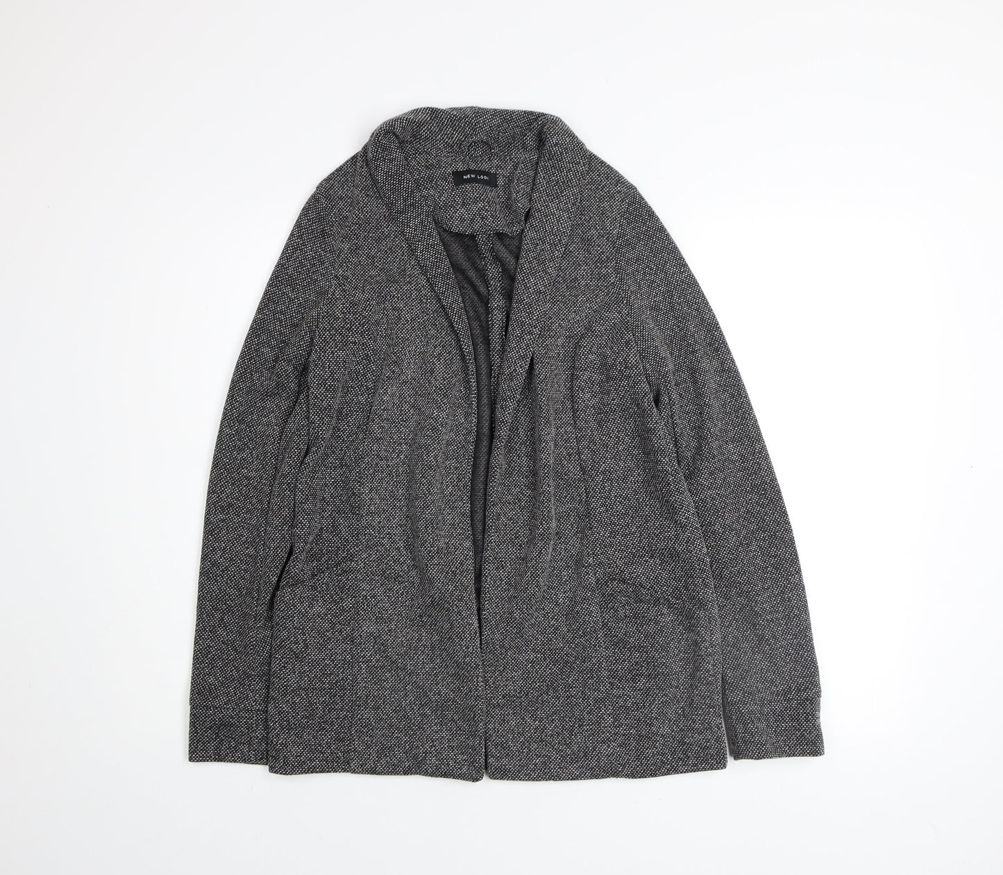 New Look Women's Grey Herringbone Blazer Jacket Size 8