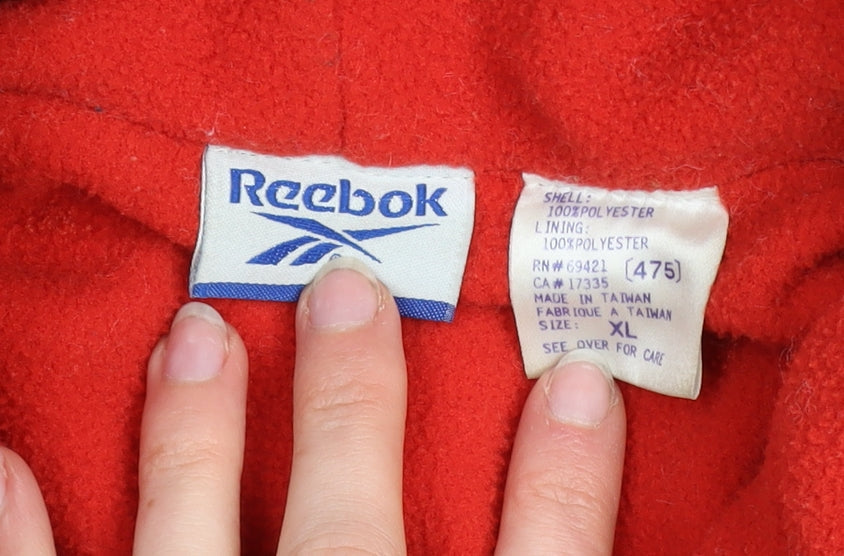 Womens UK Size XL Regular Reebok Black Polyester Jacket