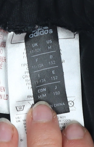 adidas Boys Black LEGO Ninjago Jogger Sweatpants 11-12 Years Cotton Blend