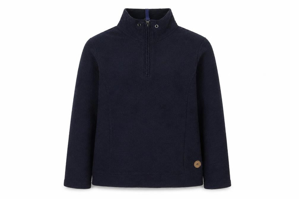Crane Men Blue High Neck 1/2 Zip Pullover Sweatshirt M