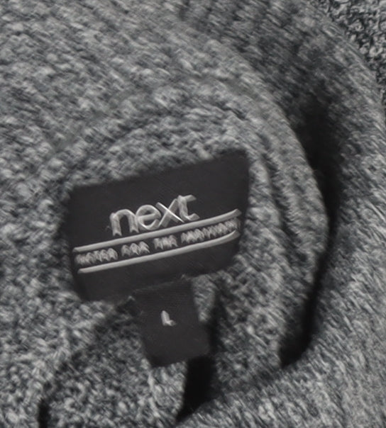 Next Men’s Grey 1/4 Zip Knit Sweatshirt Jumper Size L