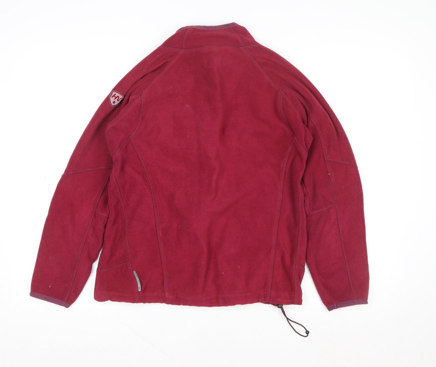 Human Nature Women's Red Fleece Zip Jacket Size M Regular Fit