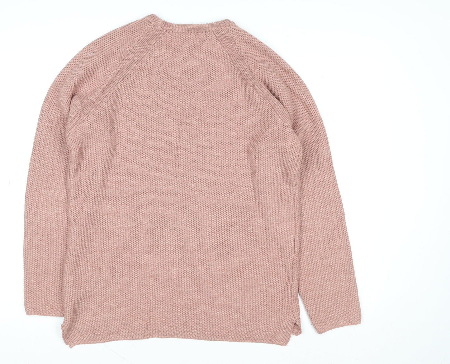 River Island Women's Pink Acrylic Knit Jumper Size M