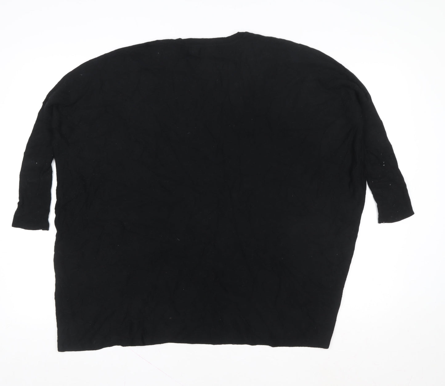 Paramour Women Black Beaded Tunic Blouse Size S Relaxed Fit