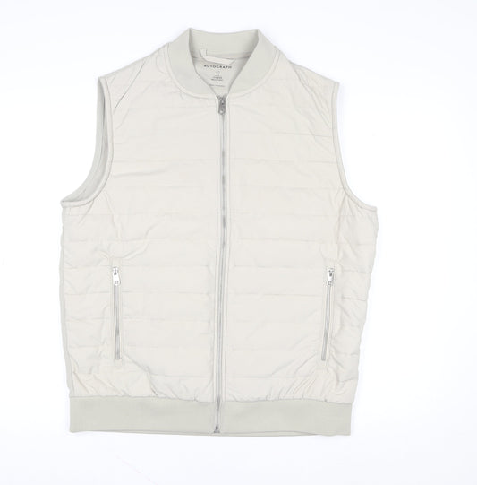 Marks and Spencer Women Beige L Shower Resistant Puffer Waistcoat