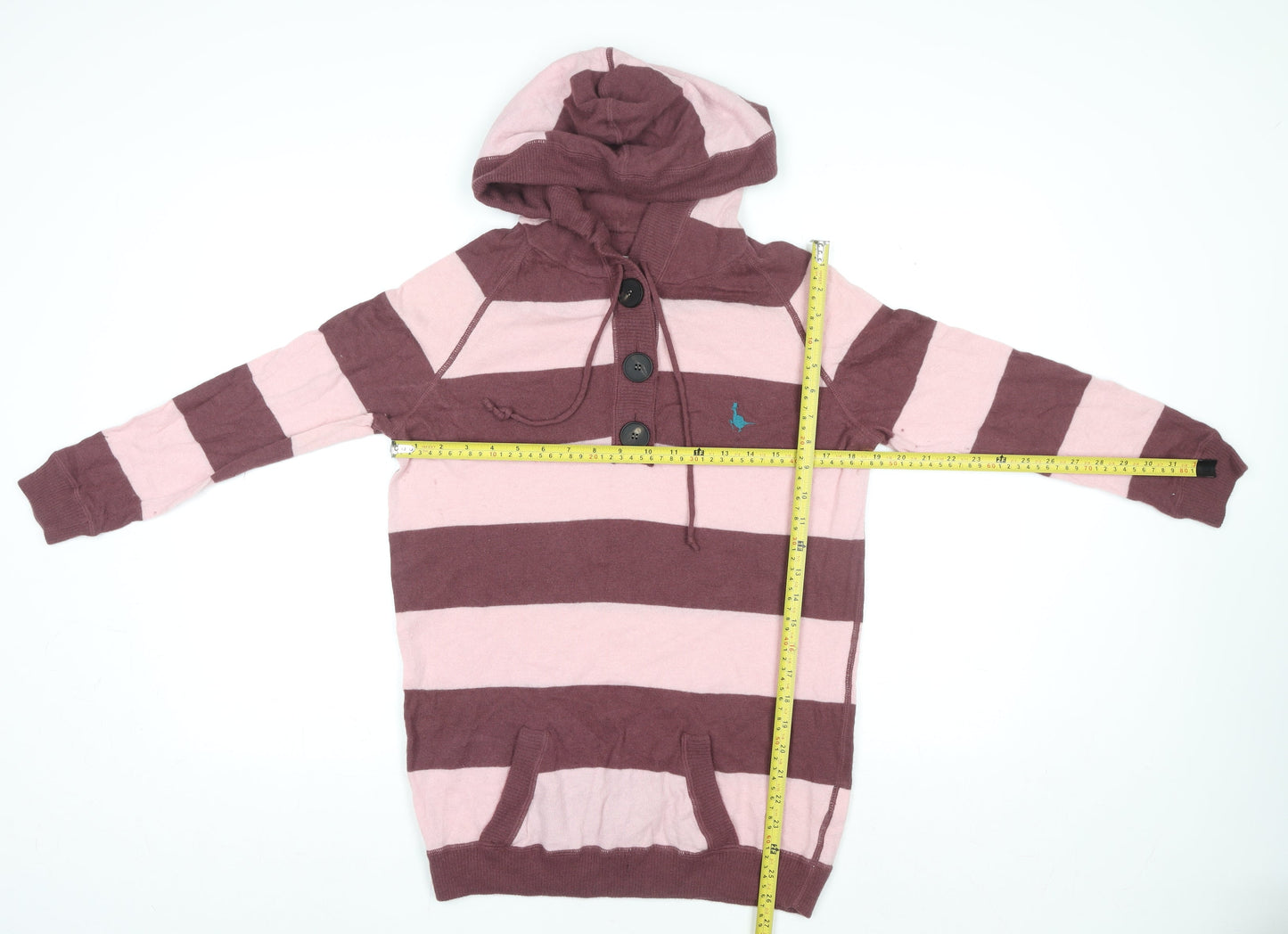 Womens UK 14 Regular Jack Wills Multicoloured Henley Hoodie