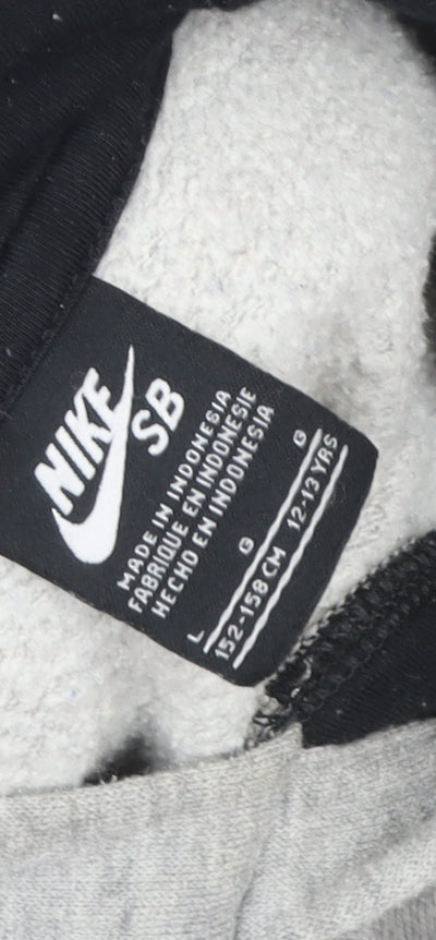 Nike SB Boys Grey Blue Pullover Hoodie Cotton Blend 12-13 Years