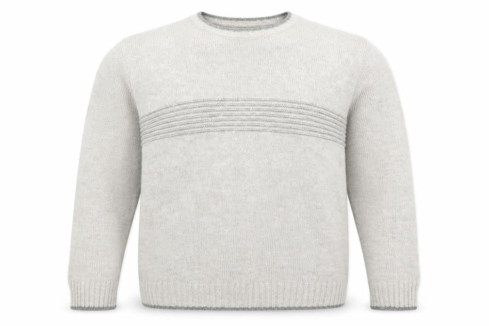 Marks and Spencer Men's Beige Wool Blend Crew Neck Jumper Size L