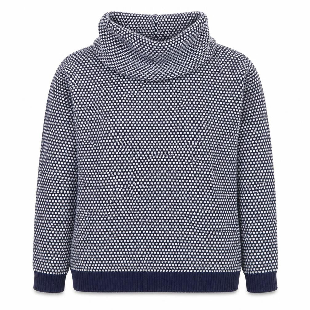 Wallis Women Blue Chunky Knit Cowl Neck Long Sleeve Jumper S