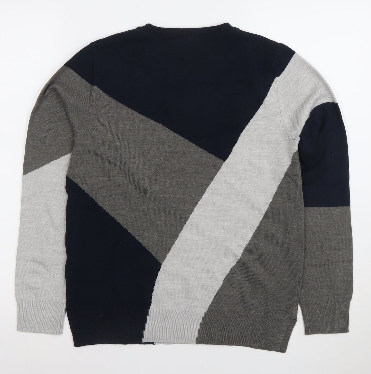 Marks and Spencer Women's Multicoloured Geometric Acrylic Jumper Size 10