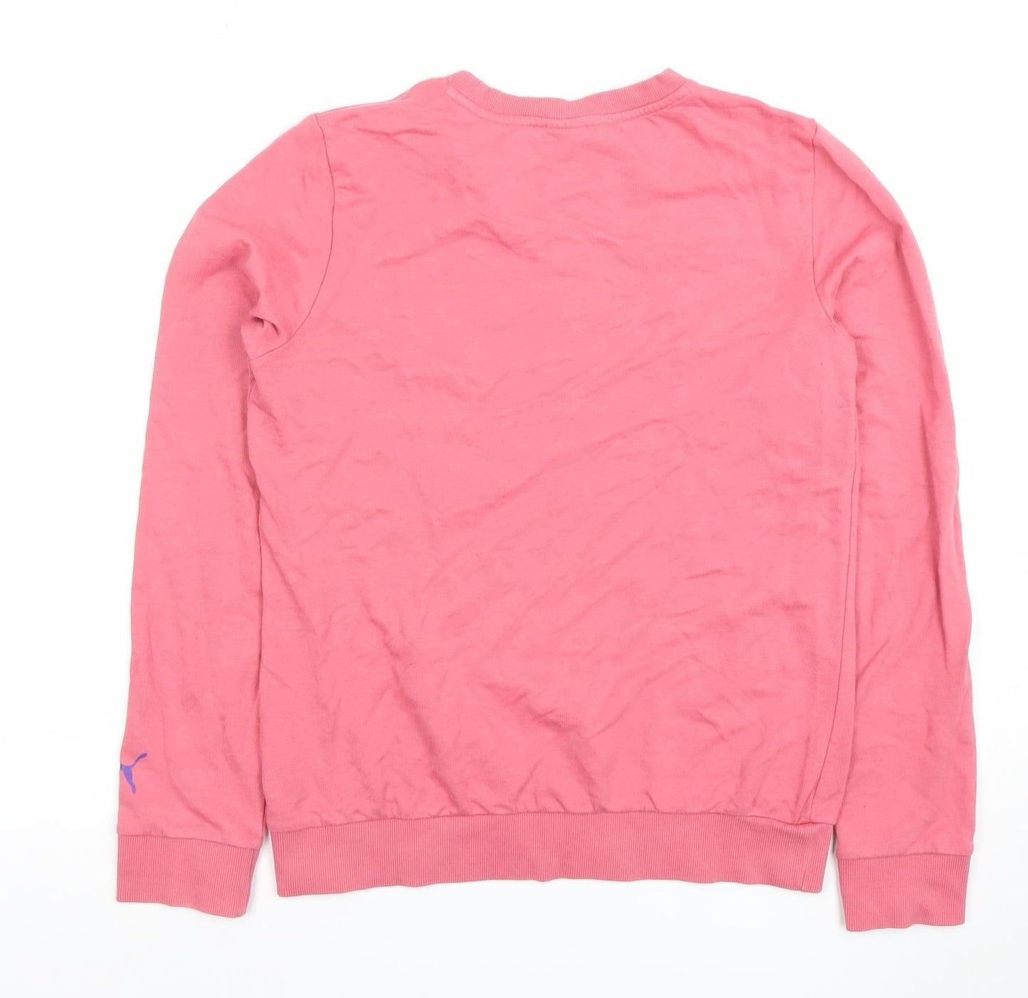 Womens UK S Regular PUMA Pink Pullover Sweatshirt