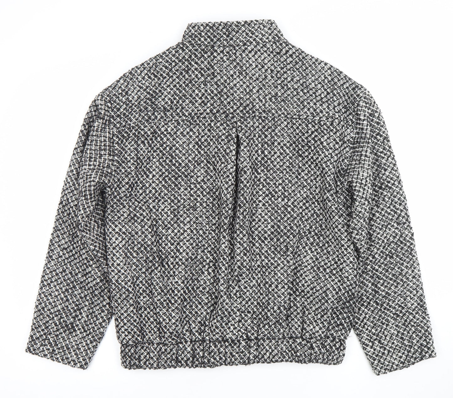 Soyaconcept Women’s Black Tweed Bomber Jacket Size S