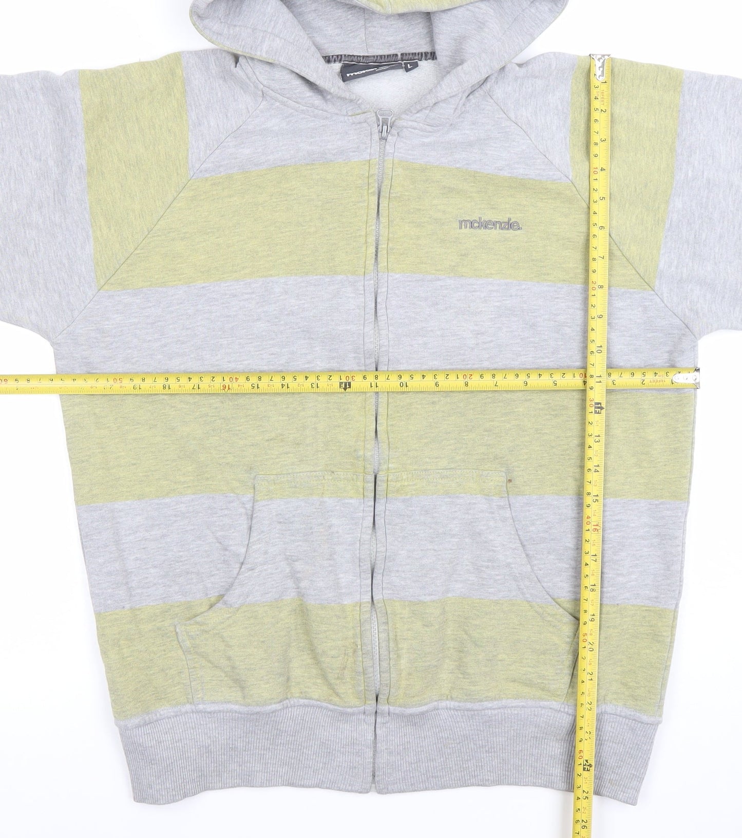 Mens UK L Regular McKenzie Multicoloured Full Zip Hoodie