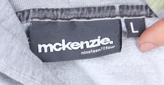 Mens UK L Regular McKenzie Multicoloured Full Zip Hoodie