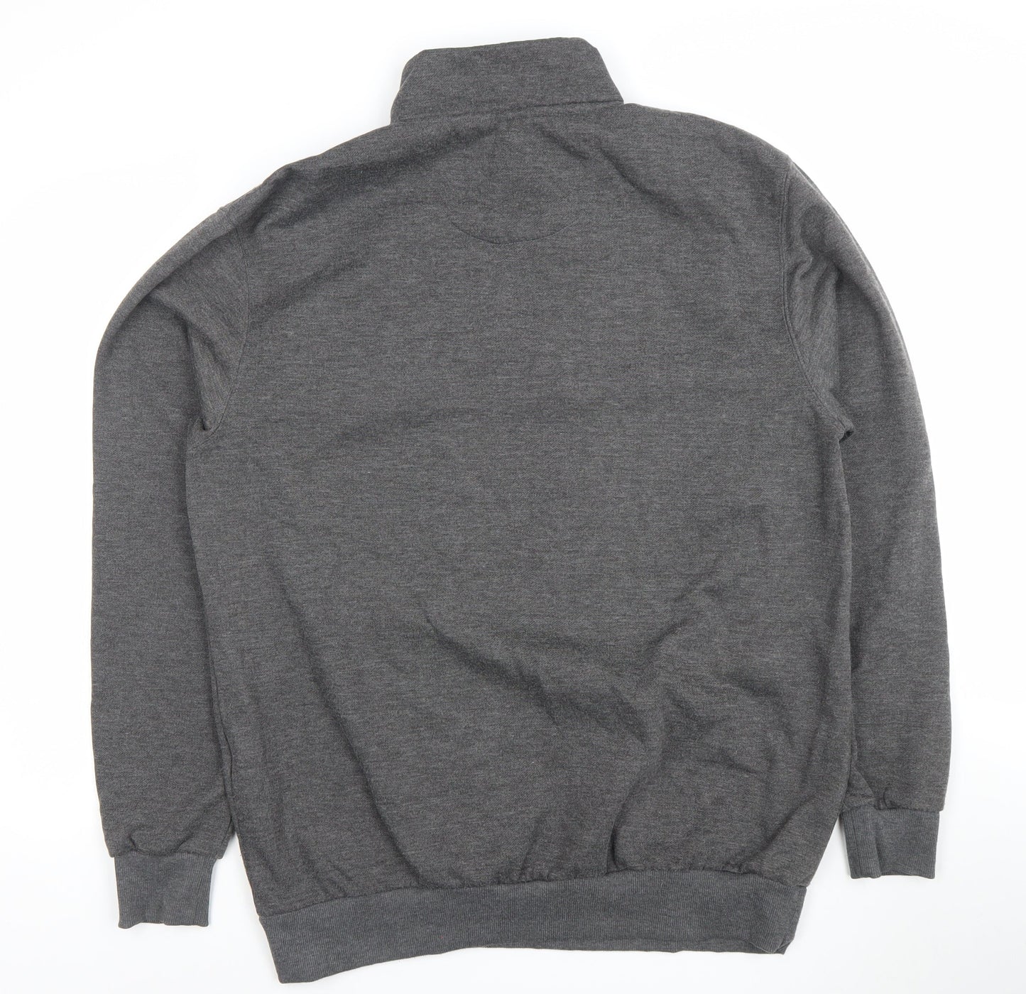 J.J. Willis Mens Grey Henley Sweatshirt 2XL High Neck Long Sleeve