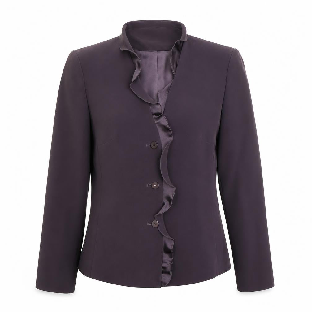 Libra Women's Brown Shawl Collar Suit Jacket Size 10