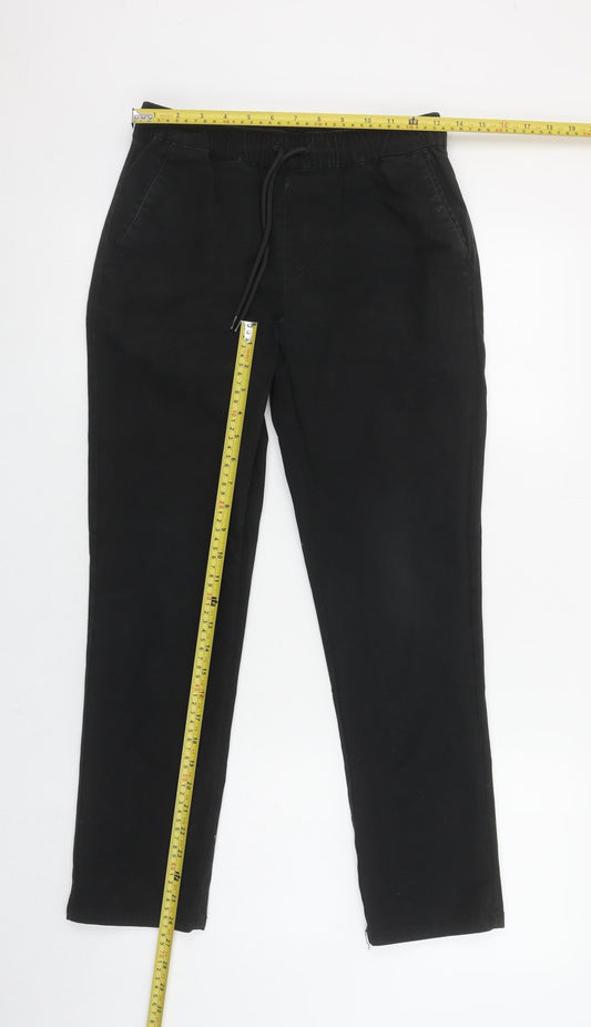 ASOS Women’s Black Cotton Blend Jogger Trousers Size 10 Regular