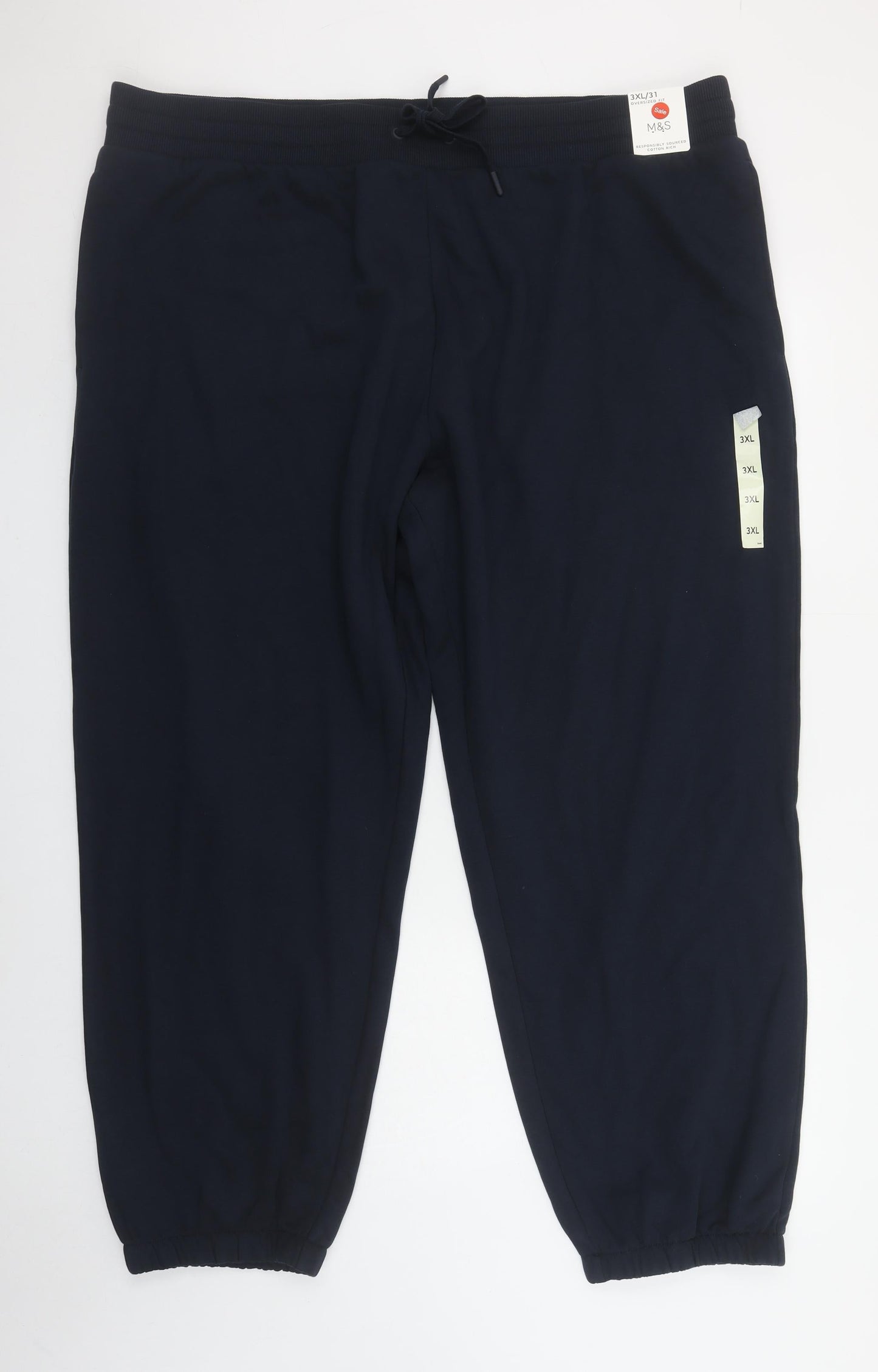 Marks and Spencer Men’s Black 3XL Regular Jogger Trousers