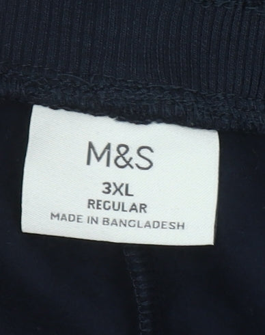 Marks and Spencer Men’s Black 3XL Regular Jogger Trousers