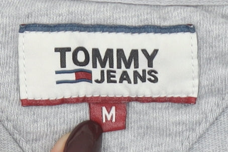 Tommy Jeans Men’s Grey Long Sleeve Cotton Crew Neck T-Shirt M