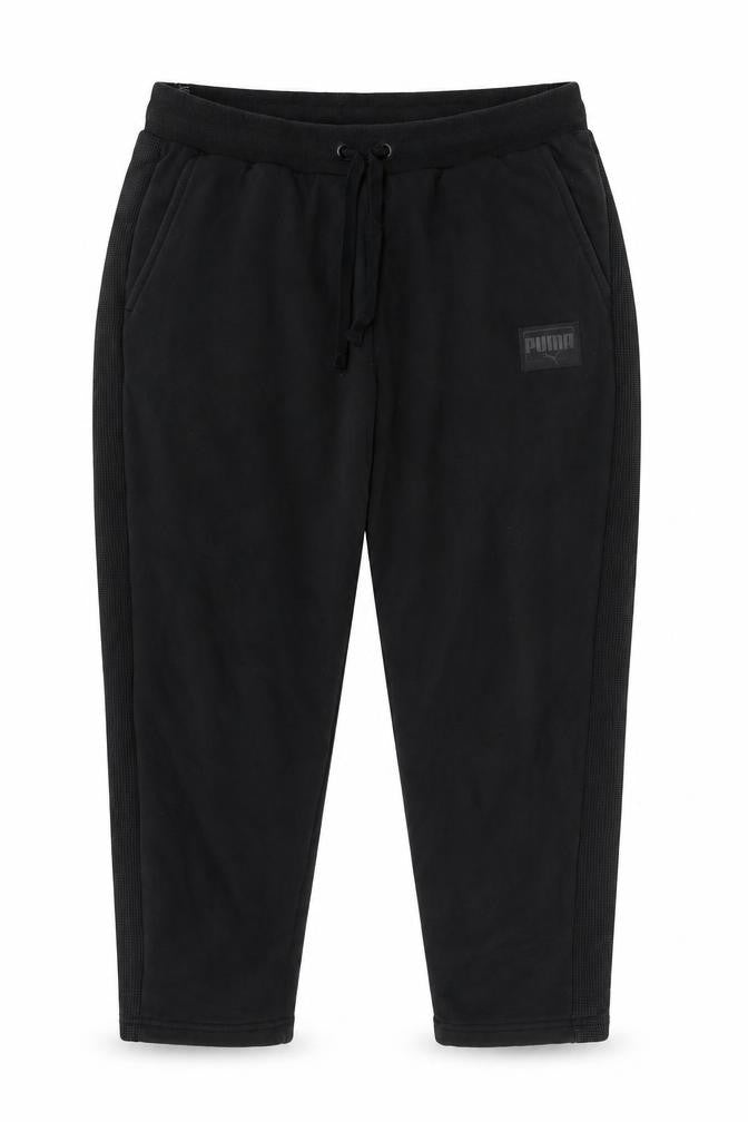 Front view of Puma Women’s Black XL Fleece Sweatpants with Logo