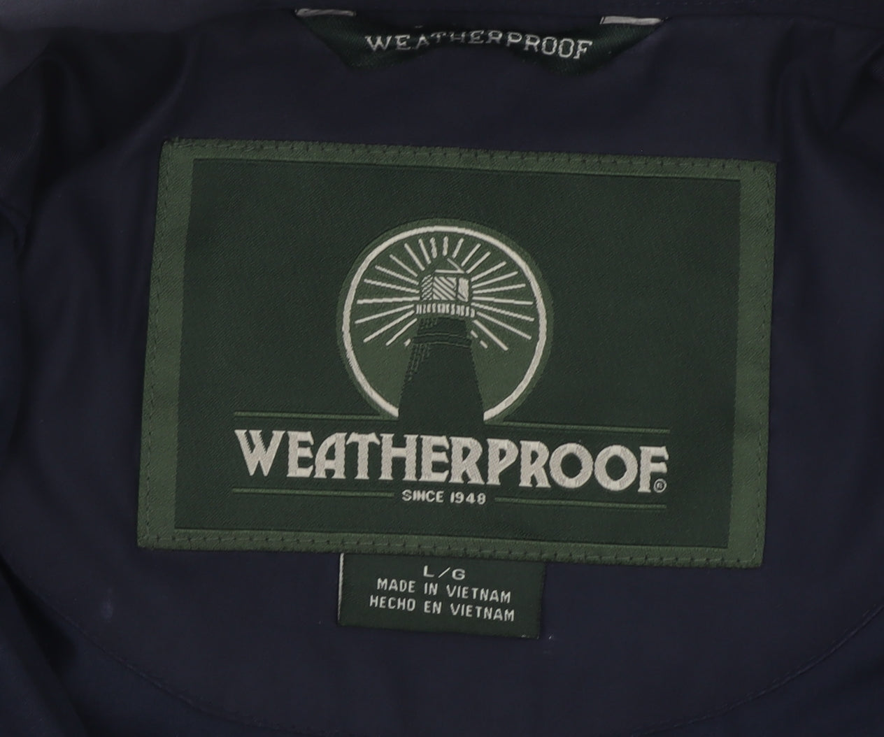 Weatherproof Men's Blue L Bomber Jacket Polyester Nylon