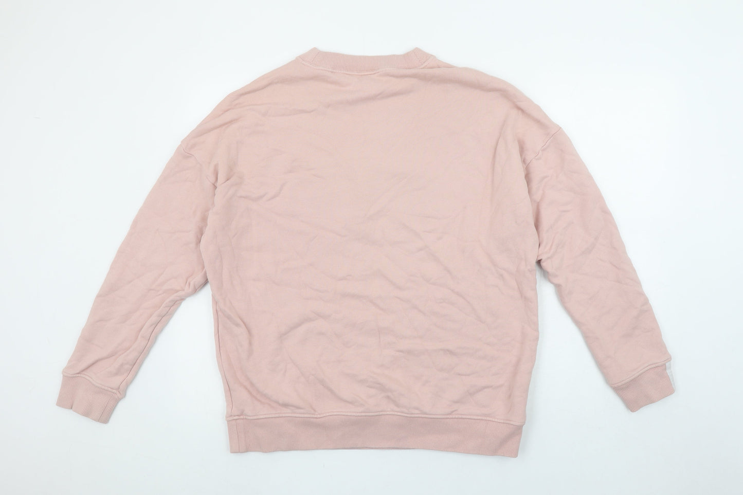 Adidas Womens Pink Crew Neck Pullover Sweatshirt Size 14 Cotton