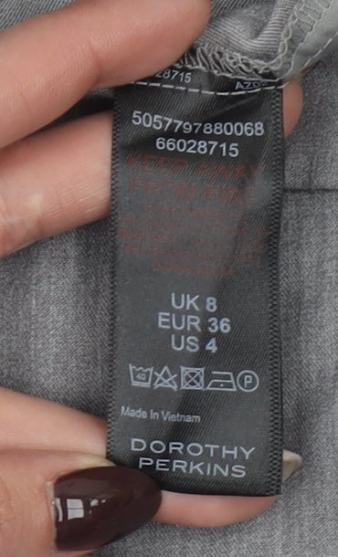 Dorothy Perkins Women’s Grey Slim Tapered Work Trousers UK 8
